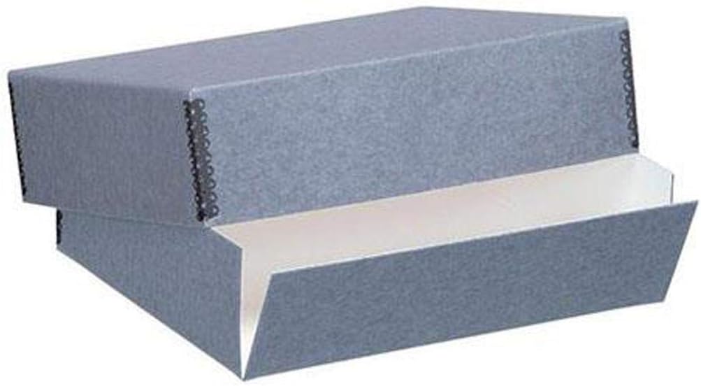 Lineco Museum Archival Drop-Front Storage Box, Acid-Free with Metal Edges, 8.5 X 10.5 X 3 inches, Gray (733-0008) Custom LIN-733-0008
