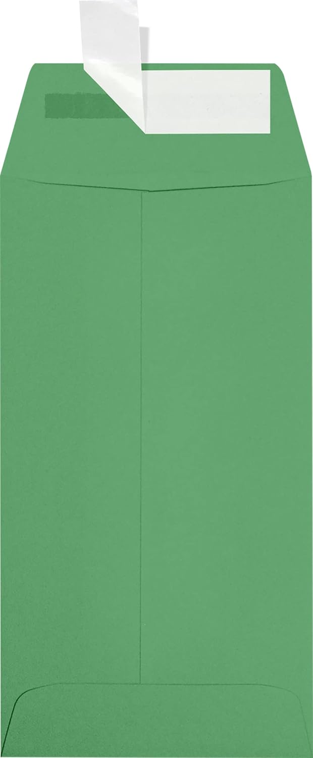 LUXPaper #7 Coin Envelopes | Peel & Press | 3 1/2" x 6 1/2" | Holiday Green | 80lb. Text | 50 Qty