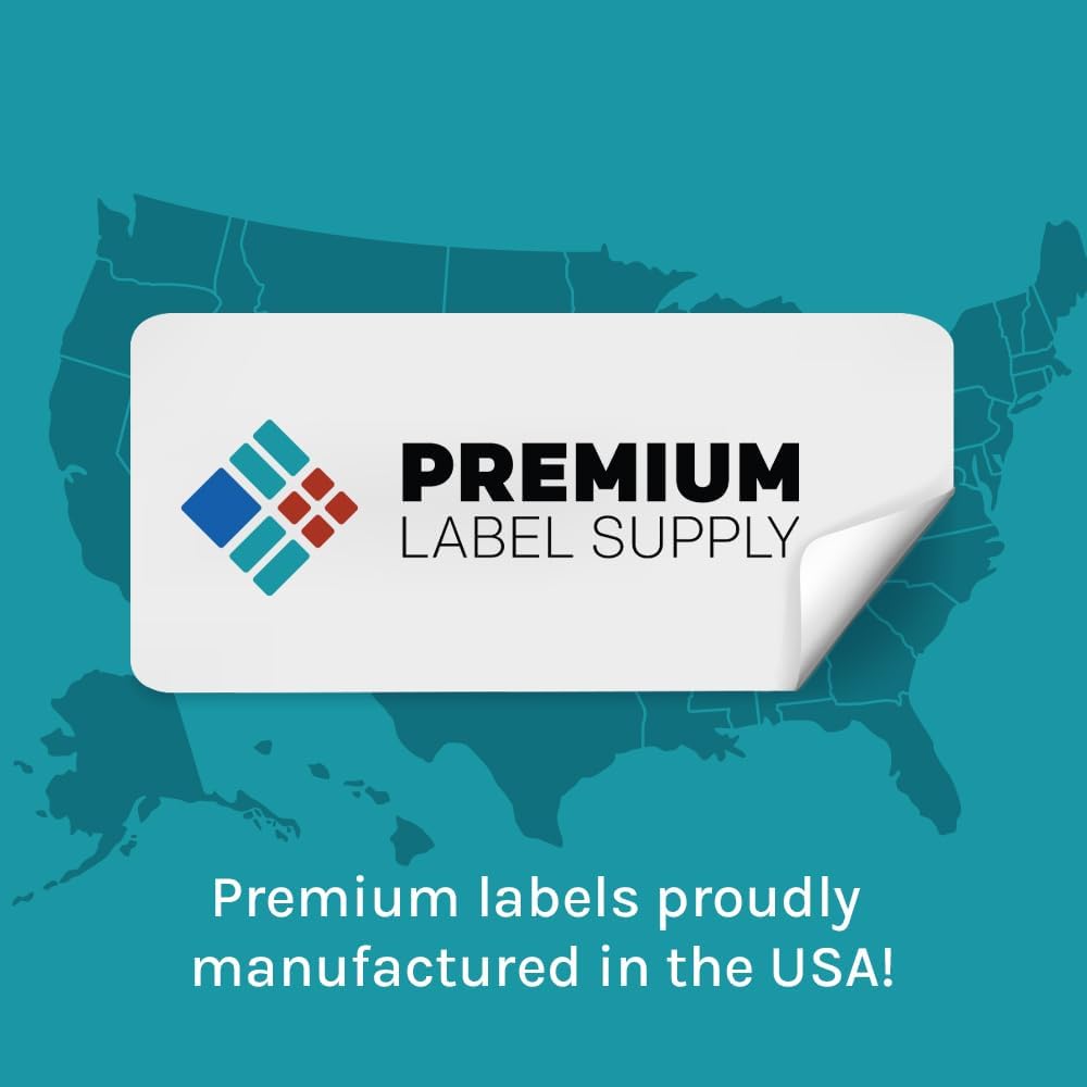 Premium Label Supply Waterproof White Address Sticker Labels – 2" x 4" – Laser Printers Only – (10 per Sheet), 500 Sheets - 5,000 Total Adhesive Labels