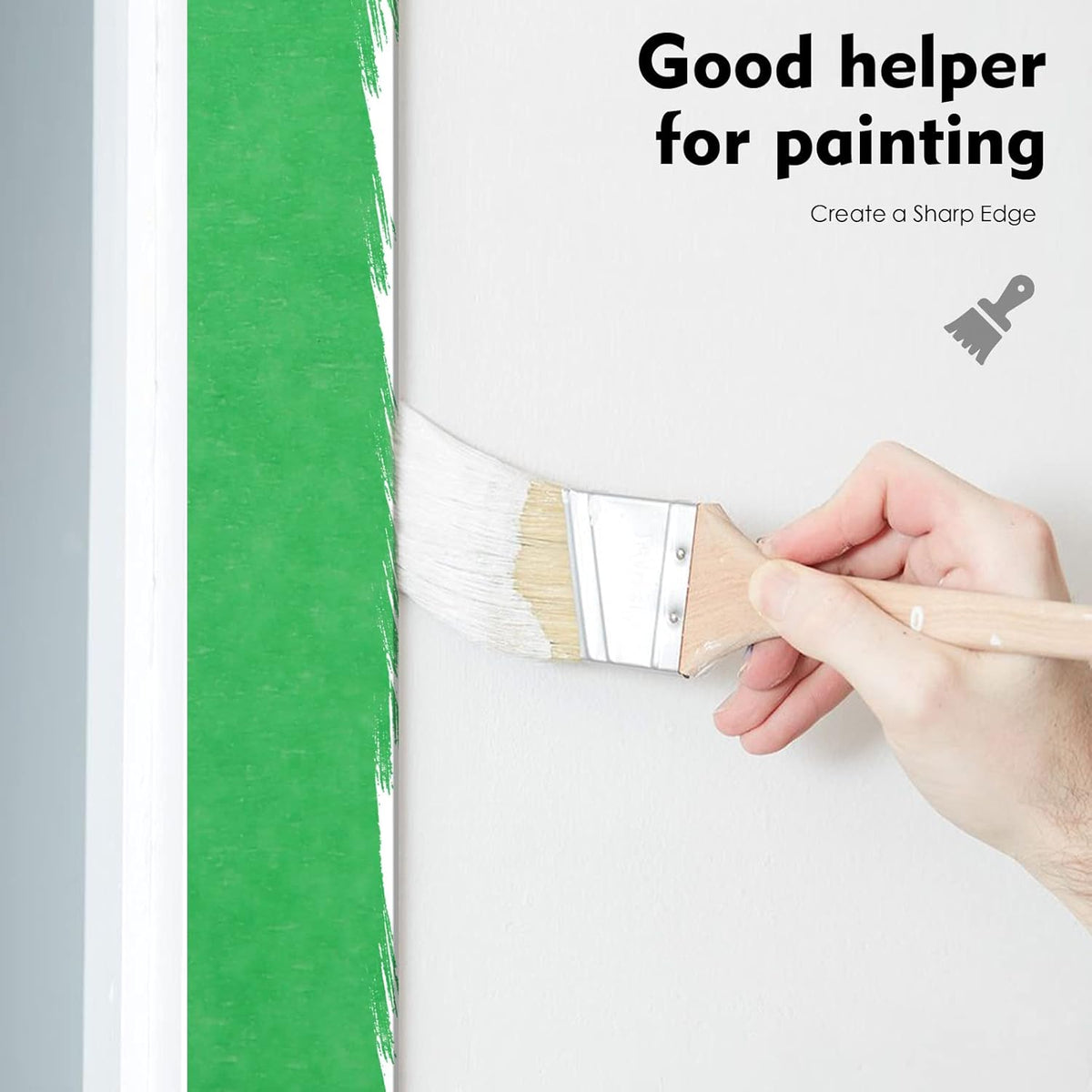 Green Painters Tape,0.7" x 60 Yards x 3 Rolls (180 Yards Total) - Medium Adhesive Masking Tape for Painting,Labeling,DIY Crafting,Decoration and School Projects