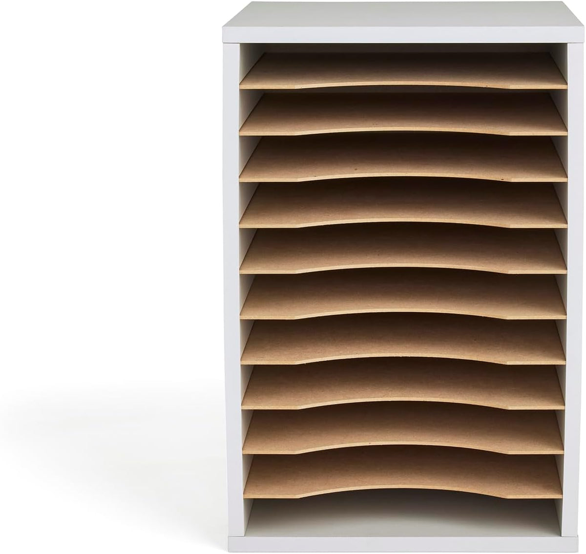 Safco Products Vertical Desktop Sorter, 11 Compartment, White