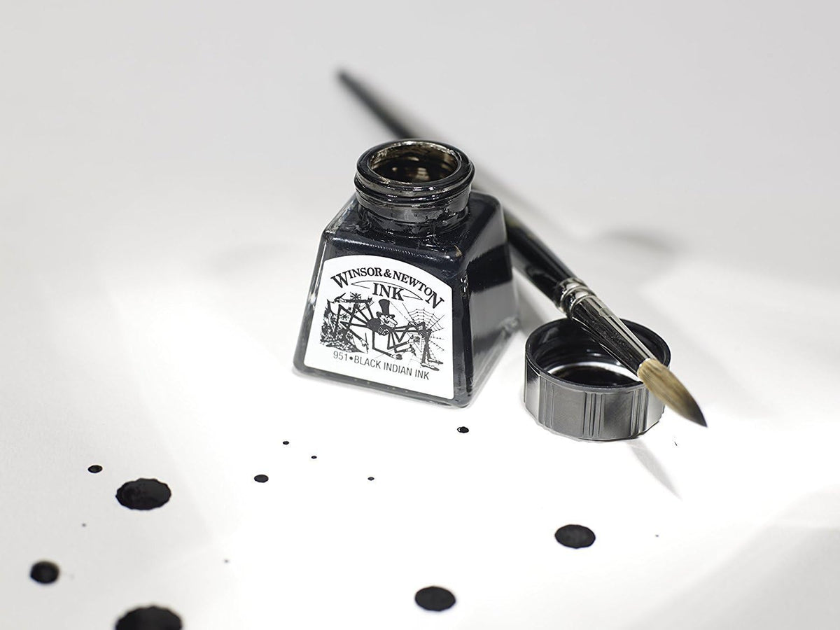 Winsor & Newton Drawing Ink, 30ml Bottle, Silver