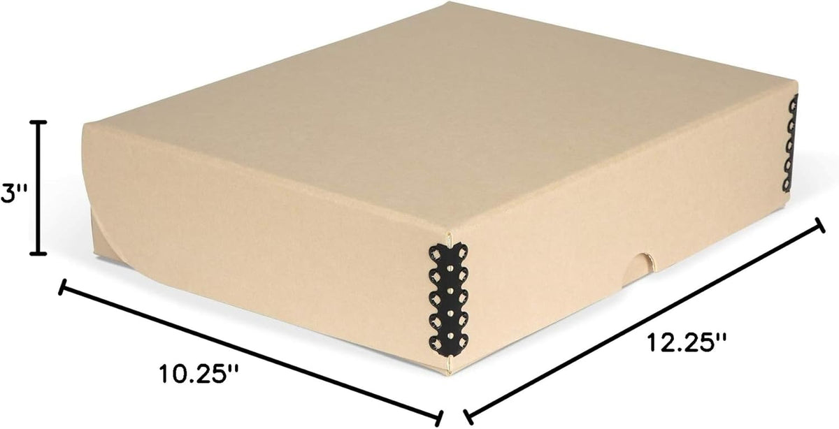 Gaylord Archival Tan Clamshell Preservation Box - 10 1/4W x 12 1/4L x 3" H