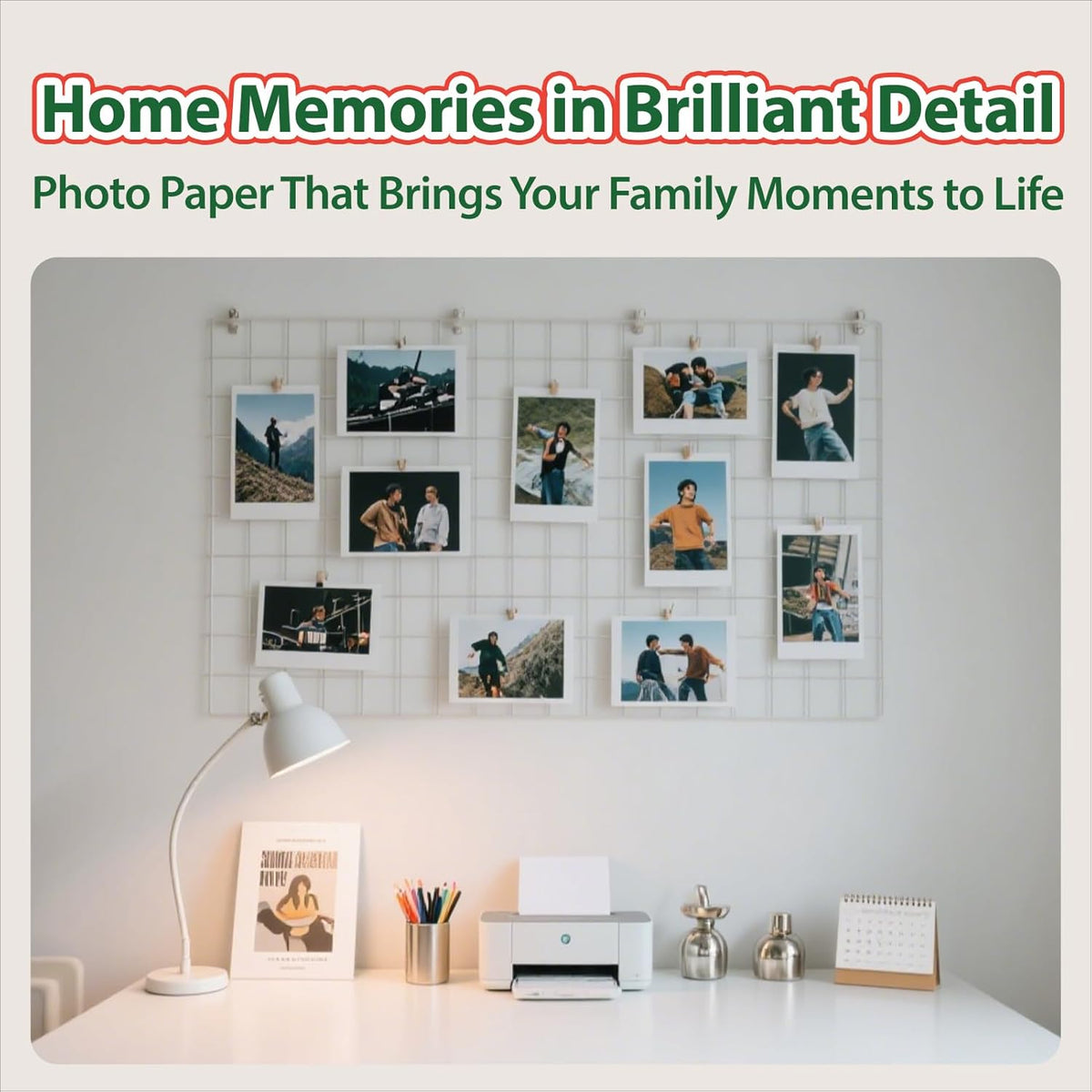 Uinkit Premium Glossy Inkjet Photo Paper - 4x6 Inch, 48lb 180gsm, 100 Sheets - Professional Photographic Quality, Dye Ink Compatible, High-Gloss Finish for Vivid Memories & Instant Prints