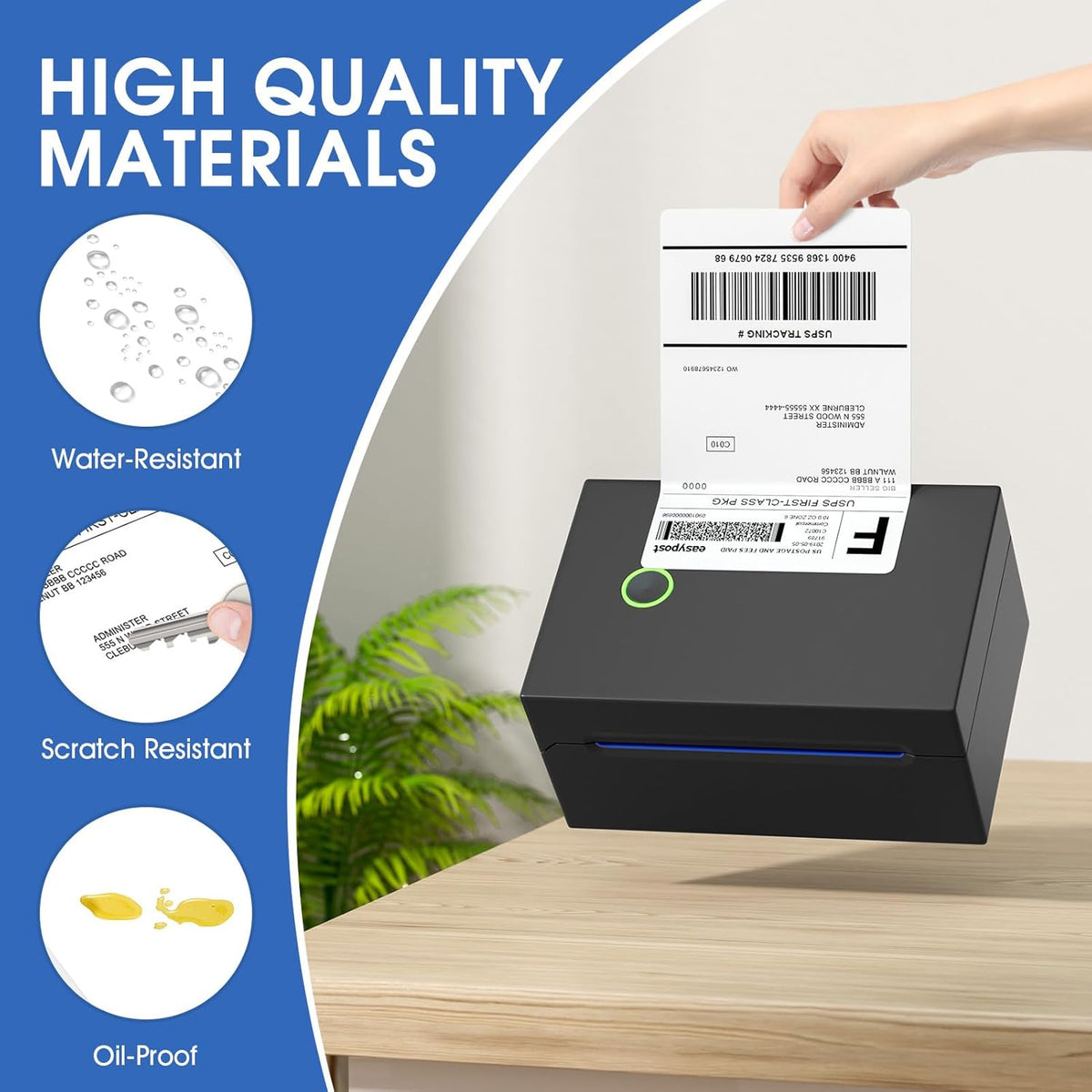 MaxGear 4" x 6" Direct Thermal Labels, 2000 Pcs/8 Rolls, Perforated White Shipping & Mailing Labels, Commercial Grade with Permanent Adhesive, Compatible with Most Thermal Printers
