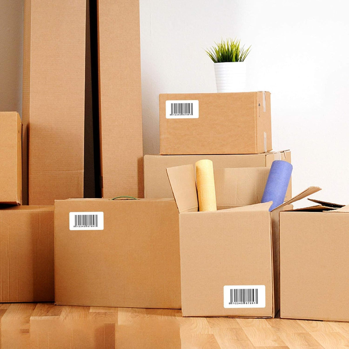 4"x2" Direct Thermal Labels for Zebra LP2844 GK420D ZD421 ZD420 Series, 12-Roll 9000 Pcs 2x4 Waterproof Strong Adhesive Barcode Return Address Label Used with Rollo MUNBYN Desktop Printer
