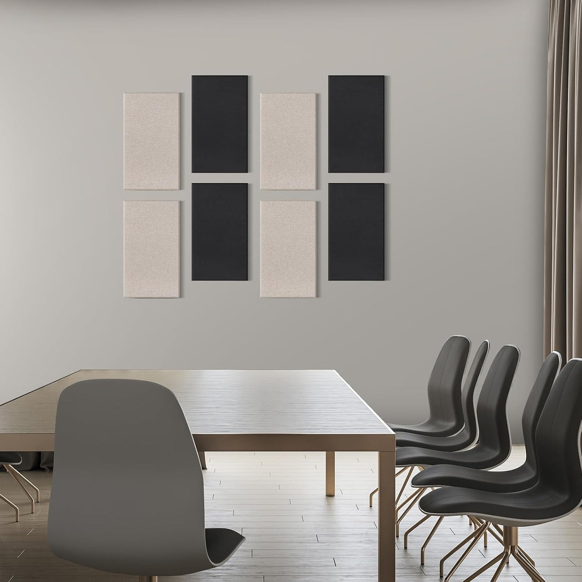 UMIACOUSTICS 4 PCS Fiberglass Acoustic Panels, 2“ Thick 23.6" x 11.8" Sound Absorbing Panels , Black