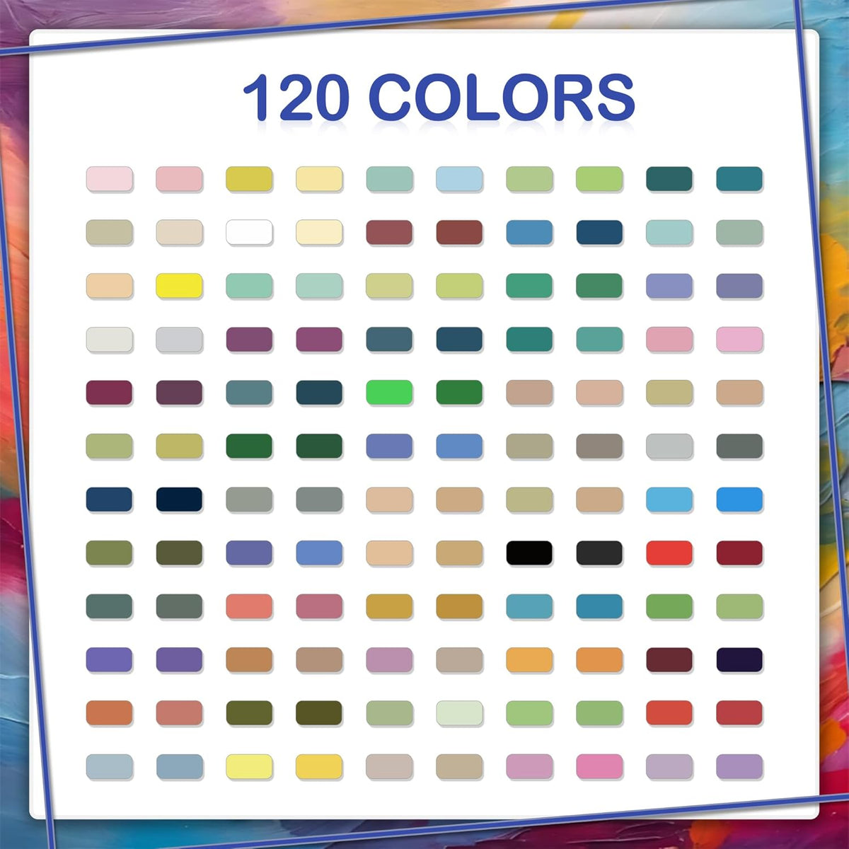 120 Dual Tip Acrylic Paint Markers, Double Color Acrylic Paint Pens for Rock Painting, Ceramic, Stone, Wood, Canvas, Stone, DIY Art Supplies