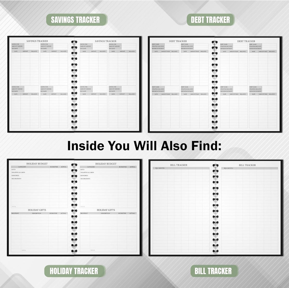 Budget Planner and Monthly Bill Organizer - Financial Planner Organizer Budget Book with Sticker Sheets - Bill Tracker Notebook | Budgeting Book with Debt, Saving and Expense Trackers - A5