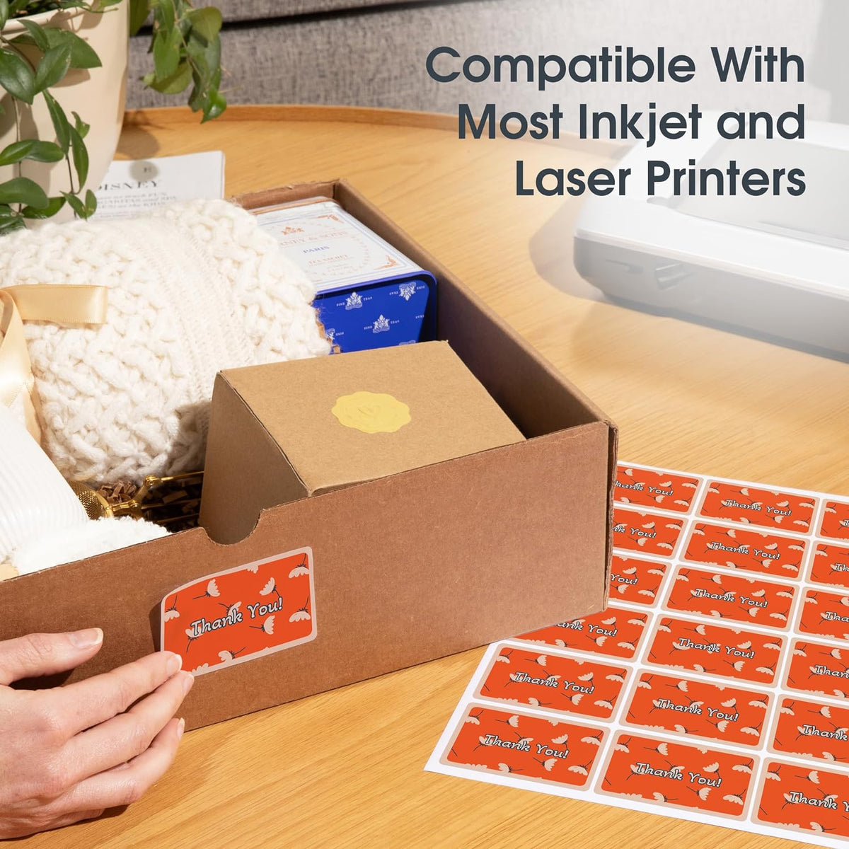 1" X 0.5" Matte White Printable Labels Compatible with Inkjet and Laser Printers - 100 Sheets, 16000 Small Stickers for Barcodes, Product Labeling, Inventory - Spartan Industrial