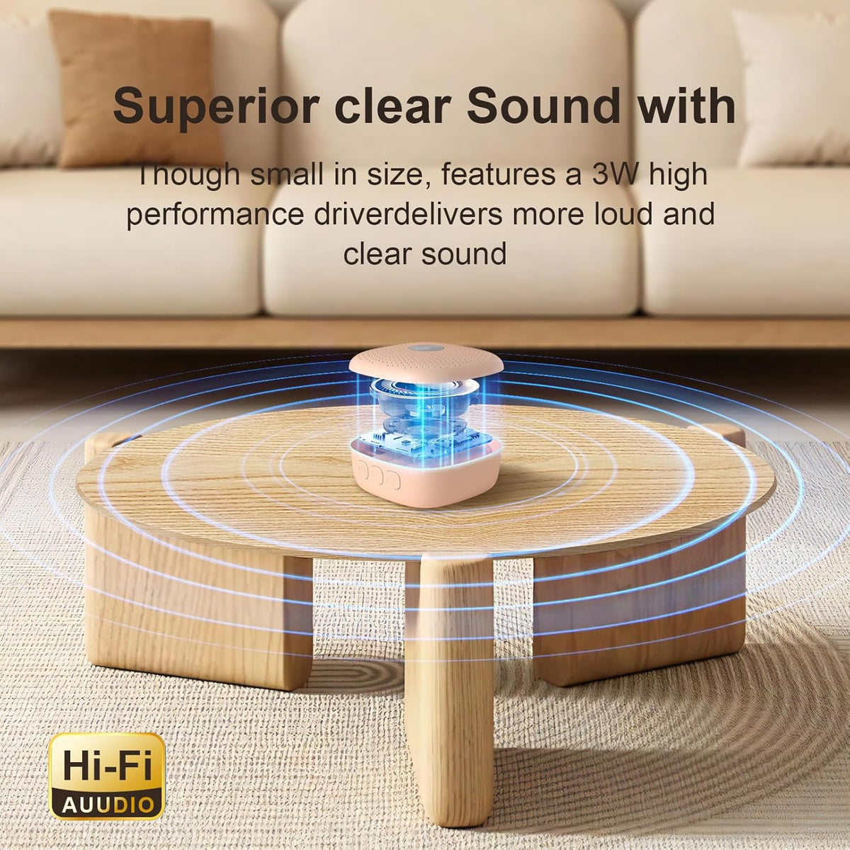 White Noise Machine,Portable Sound Machine for Baby Adult,21Soothing Sound,Auto-Off Timer,Noise Canceling for Office & Sleeping, Compact Size for Home,Travel,Registry Gift,Peach
