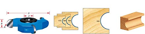 Amana Tool - 928 Carbide Tipped 3-Wing Flute (Convex) 3/4 Flute x 3/8 Radius x 2-5/8 Dia x