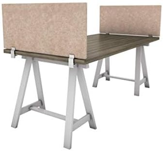 OBEX Panel Desk Mounted PET Privacy Screen, 18" x 72", Sand
