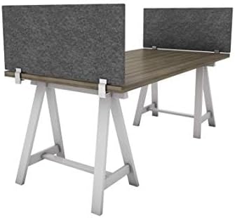 OBEX Panel Desk Mounted PET Privacy Screen, 24" x 48, Shadow
