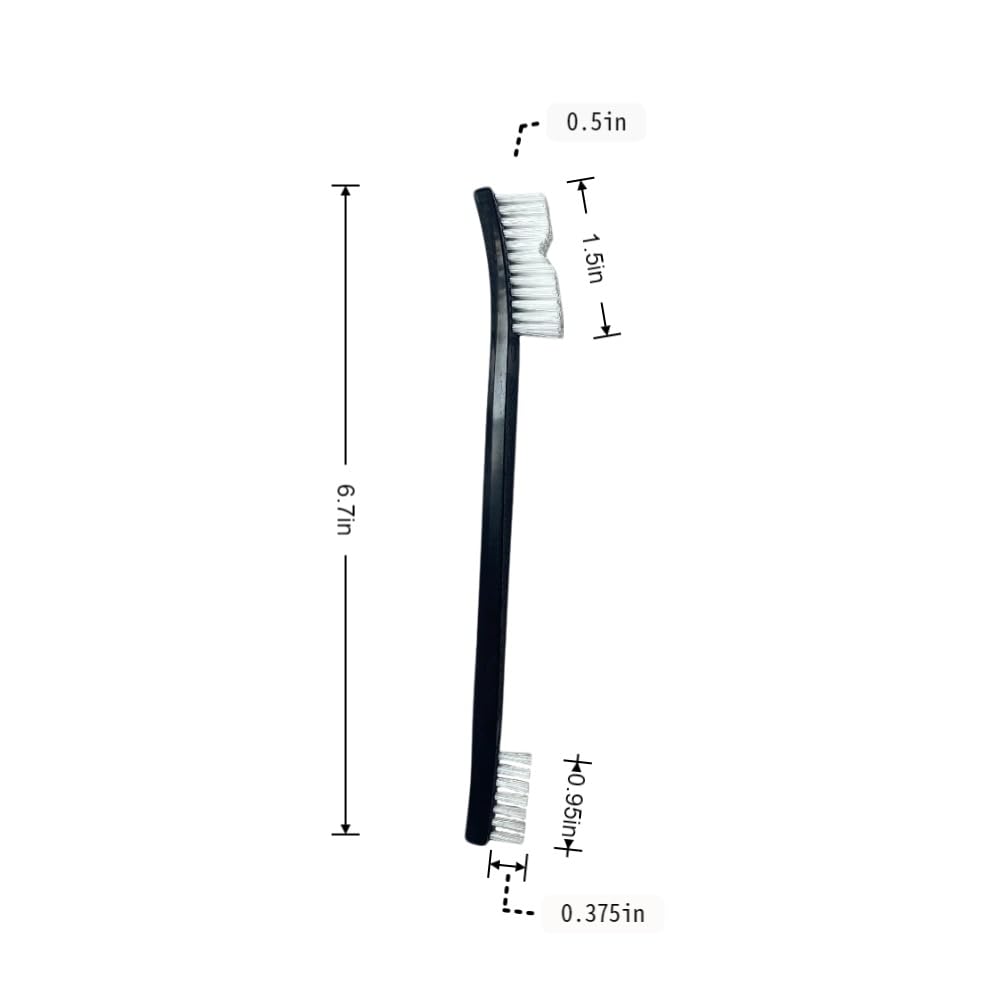 Anti-Static Nylon Bristles Deep Clean Soft Cleaning Brush: 8 Nylon Brushes for Delicate Surfaces - from Keyboard Crumbs to Aquarium Algae - Features Soft Detailing Brush, Culvert Cleaning Tool