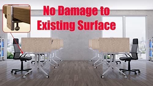 OBEX Panel Desk Mounted PET Privacy Screen, 18" x 72", Sand