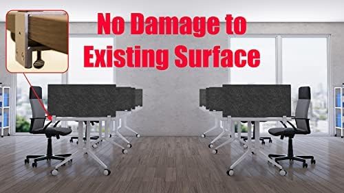 OBEX Panel Desk Mounted PET Privacy Screen, 24" x 60", Shadow