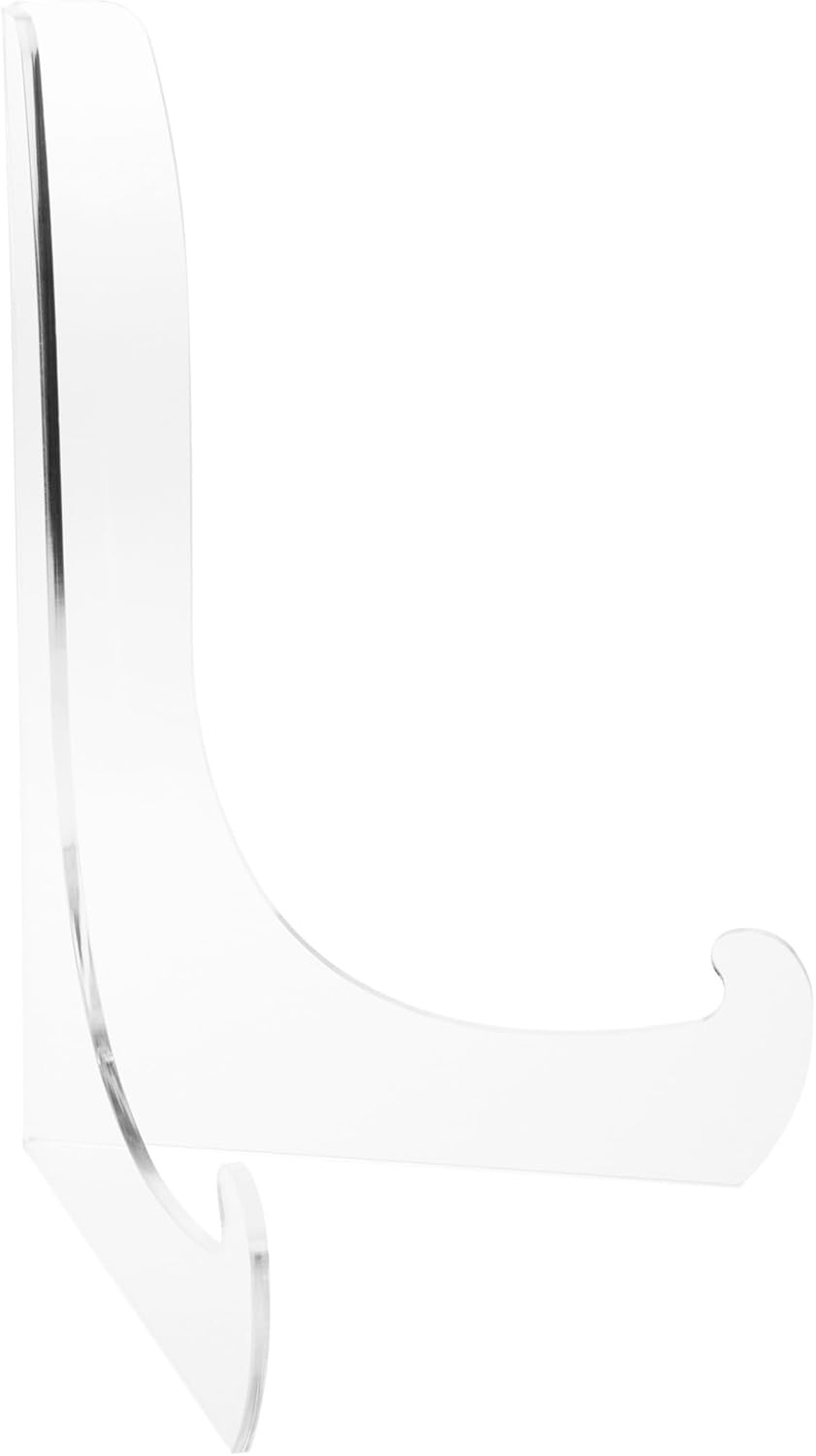 Plymor Clear Acrylic 60-Degree Angle Easel With Shallow Support Ledges, 15" H x 10.75" W x 9" D (6 Pack)