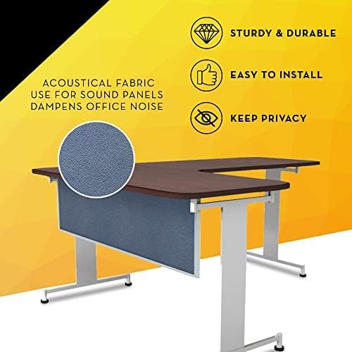 OBEX Acoustic Table Mounted Modesty Desk Privacy & Sound Absorbing Panel for Office Cubicles, 12" x 48", Twilight