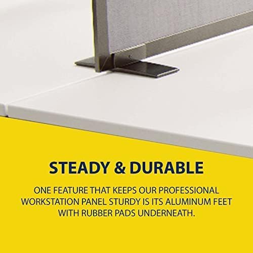 OBEX Acoustical Free Standing Privacy Screen, Cubicle Accessories Desk Privacy Panel, Desk Dividers for Office, Office Furniture Partitions Portable Sound Proof Dividers, 24" x 42", Graphite