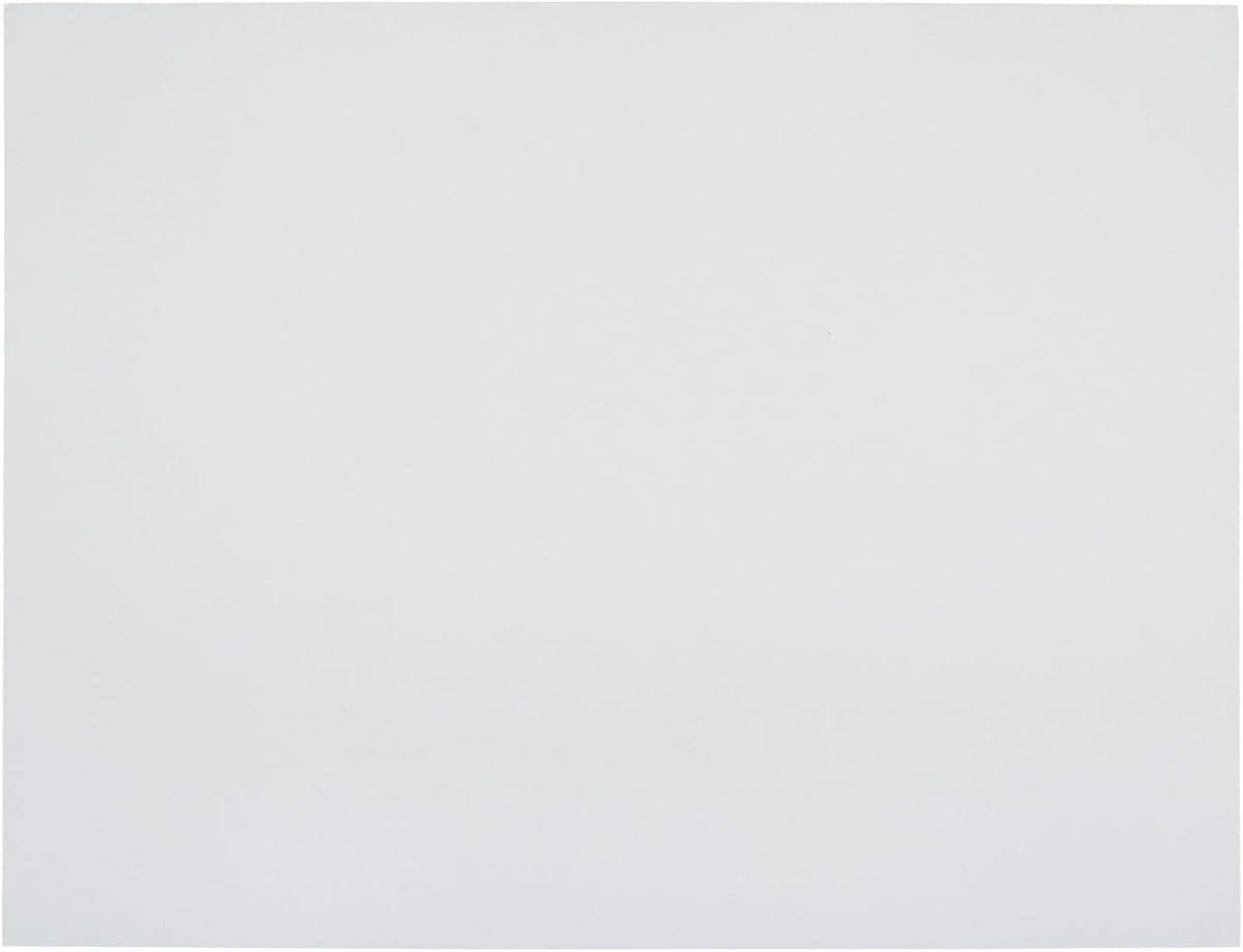 School Smart Railroad Poster Board Paper, 22 x 28 Inches, 4-Ply, White, Pack of 25