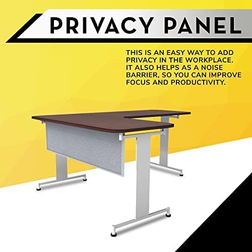 OBEX Acoustic Table Mounted Modesty Desk Privacy & Sound Absorbing Panel for Office Cubicles, 24" x 42", Overcast