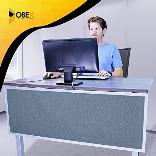 OBEX Acoustic Table Mounted Modesty Desk Privacy & Sound Absorbing Panel for Office Cubicles, 12" x 48", Twilight