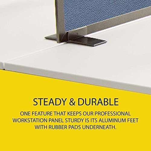 OBEX Acoustical Free Standing Privacy Screen, Cubicle Accessories Desk Privacy Panel, Desk Dividers for Office, Office Furniture Partitions Portable Sound Proof Dividers, 24" x 60", Twilight
