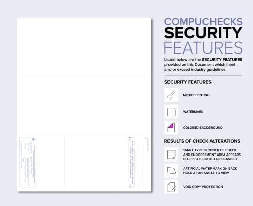 Business Voucher Check Stock - Computer Laser Checks - 1000 Sheets, Check on Bottom, Burgundy Marble