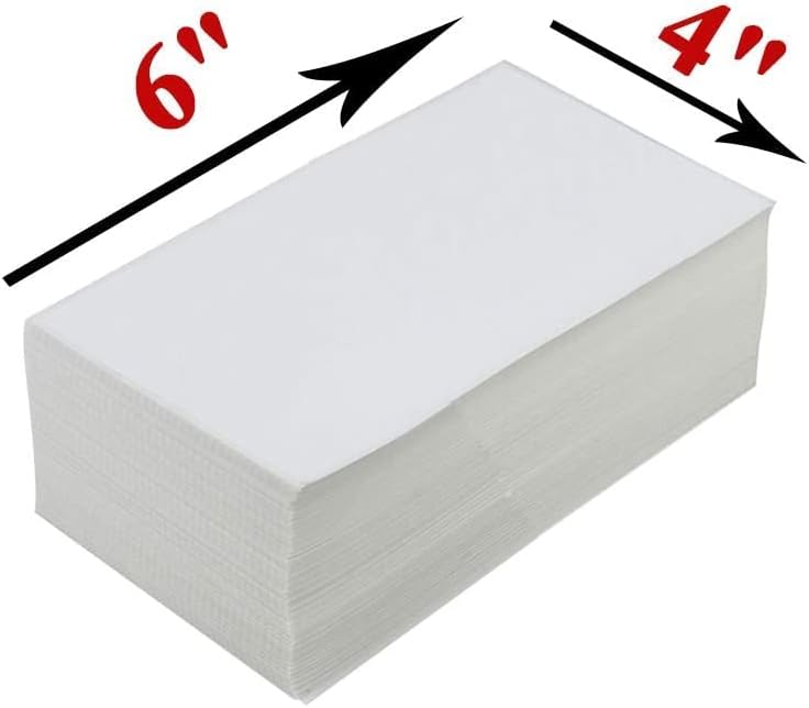 4 x 6 Thermal Shipping Labels, 12000 Fanfold Labels for FedEx Shipping Label, Competible with Direct Thermal Label Printer (12 Stack- 12000 Paper)
