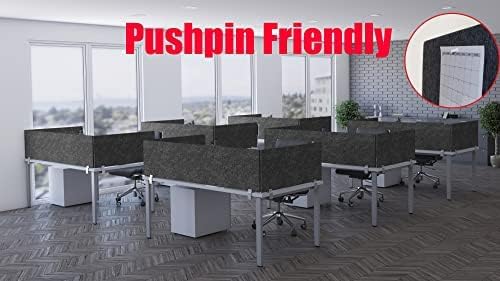 OBEX Panel Desk Mounted PET Privacy Screen, 24" x 60", Shadow