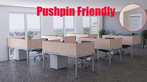 OBEX Panel Desk Mounted PET Privacy Screen, 18" x 72", Sand