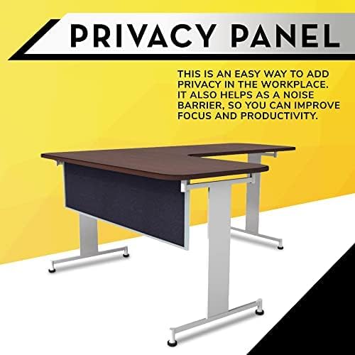 OBEX Acoustic Table Mounted Modesty Desk Privacy & Sound Absorbing Panel for Office Cubicles, 12" x 42", Slate