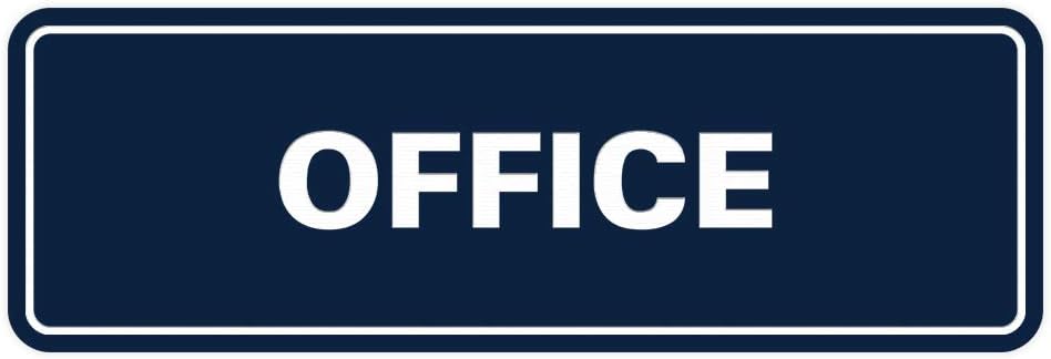 Signs ByLITA Standard Office Sign - Professional Business Signage - Easy to Install (Navy Blue/White) - Medium 1 Pack