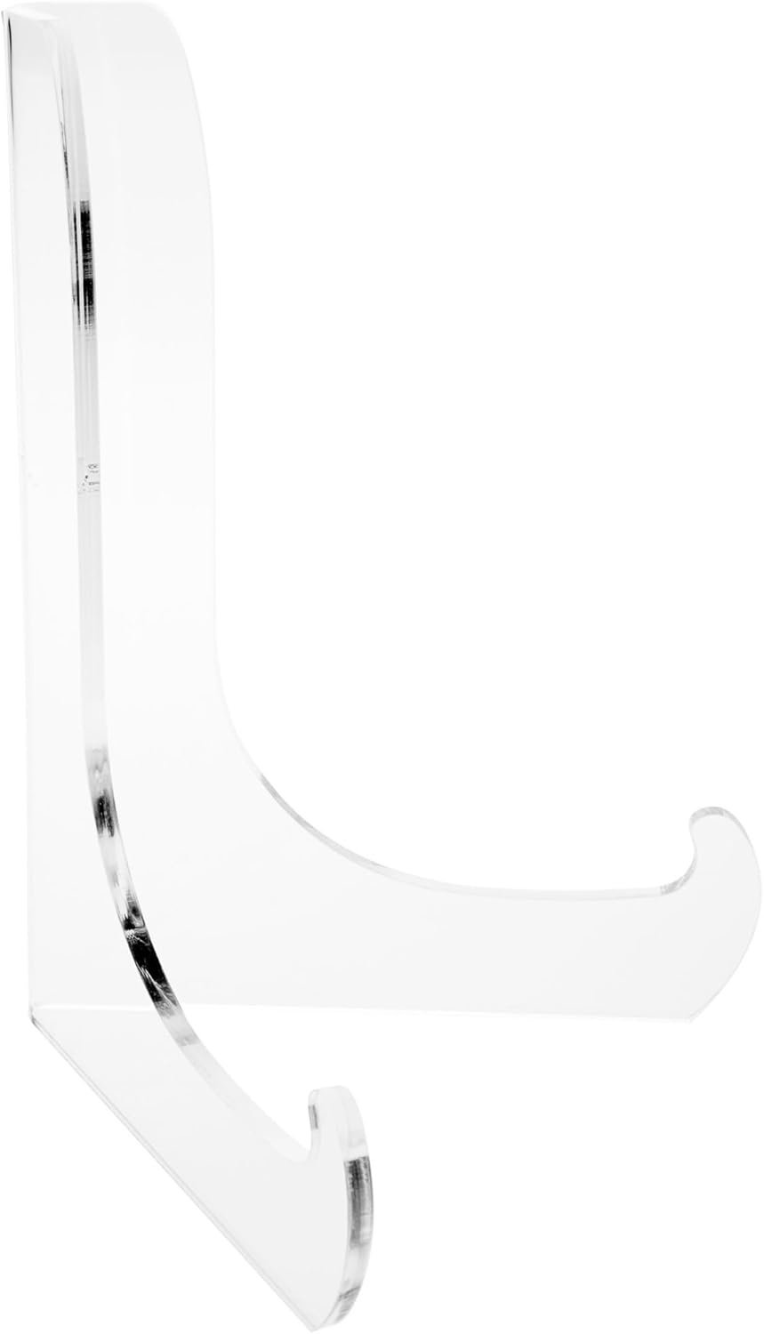 Plymor Clear Acrylic 60-Degree Angle Easel With Shallow Support Ledges, 7.5" H x 5.75" W x 4.75" D