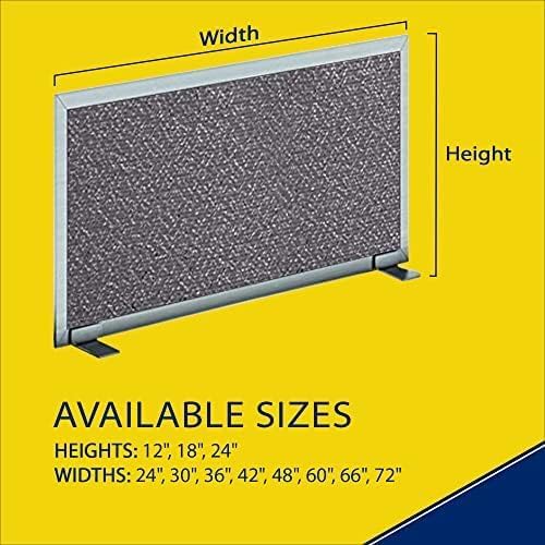 OBEX Acoustical Free Standing Privacy Screen, Cubicle Accessories Desk Privacy Panel, Desk Dividers for Office, Office Furniture Partitions Portable Sound Proof Dividers, 24" x 42", Graphite