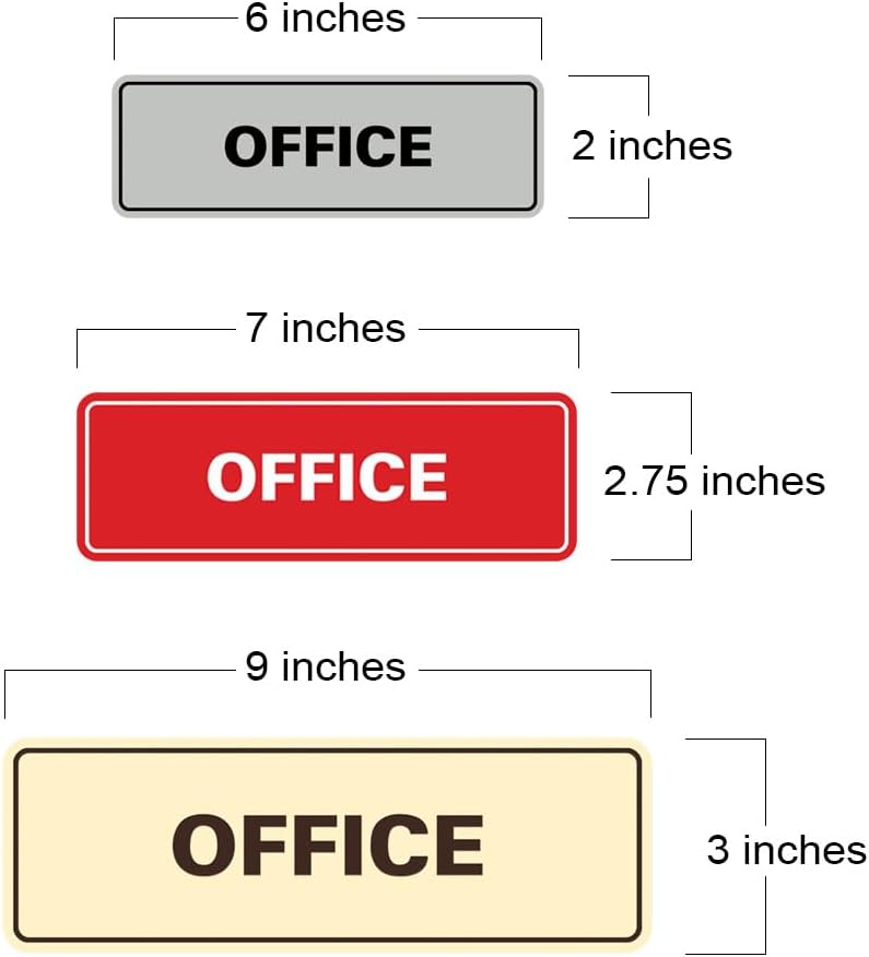 Signs ByLITA Standard Office Sign - Professional Business Signage - Easy to Install (Black Gold) - Medium 1 Pack