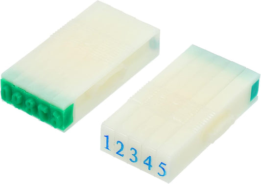 PATIKIL Detachable Number Stamp, 4mm Plastic 9 Digits Font Size 6 Numeral 0-9 Combination Set for Card Tag Scrapbook Craft Making Teaching