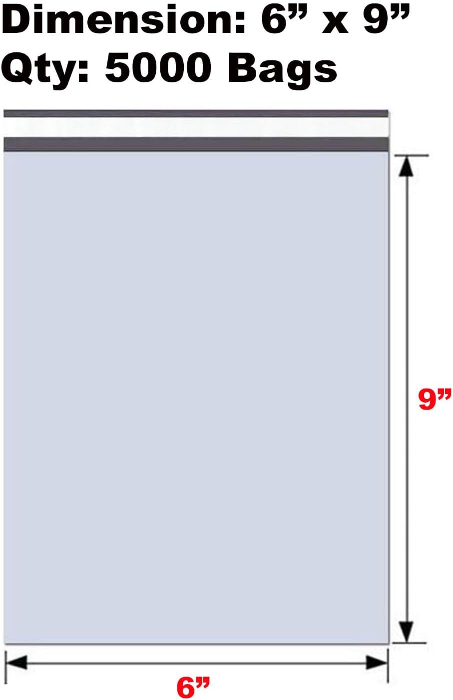 iMBAPrice® 5000 6x9 White Poly MAILERS ENVELOPES Bags 6 x 9