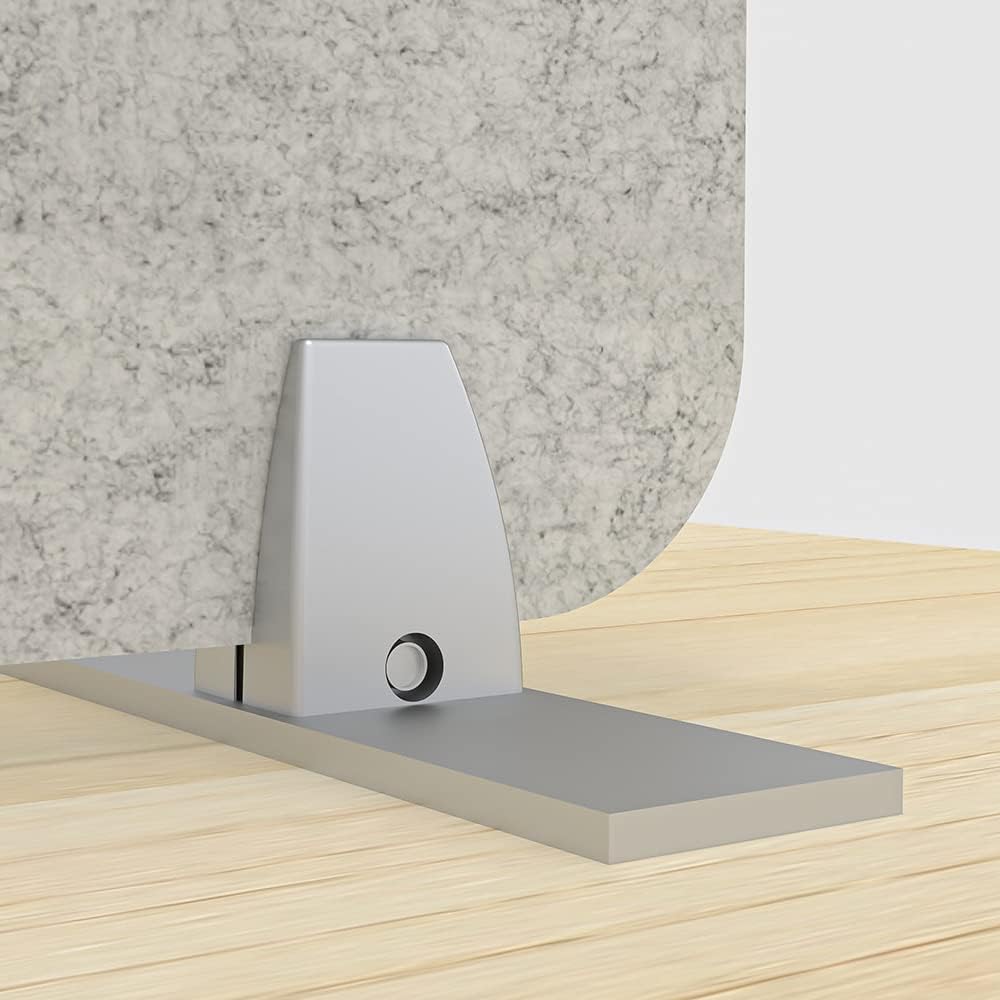 Freestanding Acoustic Desk Divider with Mount | Eco-Friendly Privacy Screen Panel | Noise Reducing Desk Partition | Tackboard Option & Easy to Install | Made from Recycled Plastic | Green - 18" X 35"