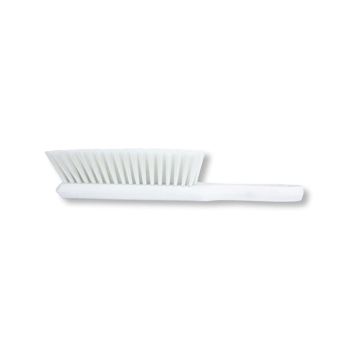 SPARTA Handheld Soft Counter Brush 8 Inch Bristle Span, Multi-Use Dust Brush with 5 Inch Handle for Tables, Countertops, and Delicate Surfaces, Polyester, White