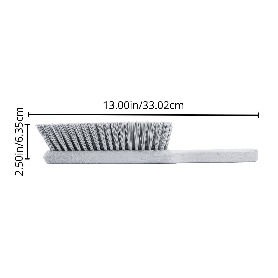 SPARTA Handheld Soft Counter Brush 8 Inch Bristle Span, Multi-Use Dust Brush with 5 Inch Handle for Tables, Countertops, and Delicate Surfaces, Polyester, Yellow