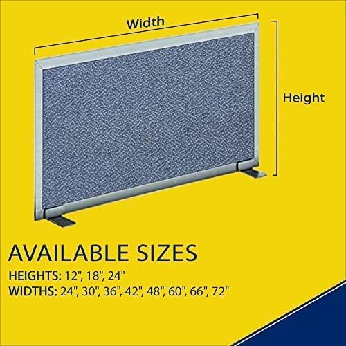 OBEX Acoustical Free Standing Privacy Screen, Cubicle Accessories Desk Privacy Panel, Desk Dividers for Office, Office Furniture Partitions Portable Sound Proof Dividers, 24" x 60", Twilight