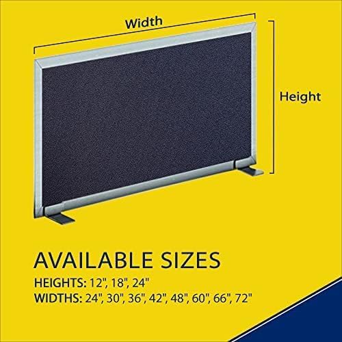 OBEX Acoustical Free Standing Privacy Screen, Cubicle Accessories Desk Privacy Panel, Desk Dividers for Office, Office Furniture Partitions Portable Sound Proof Dividers, 24" x 24", Slate
