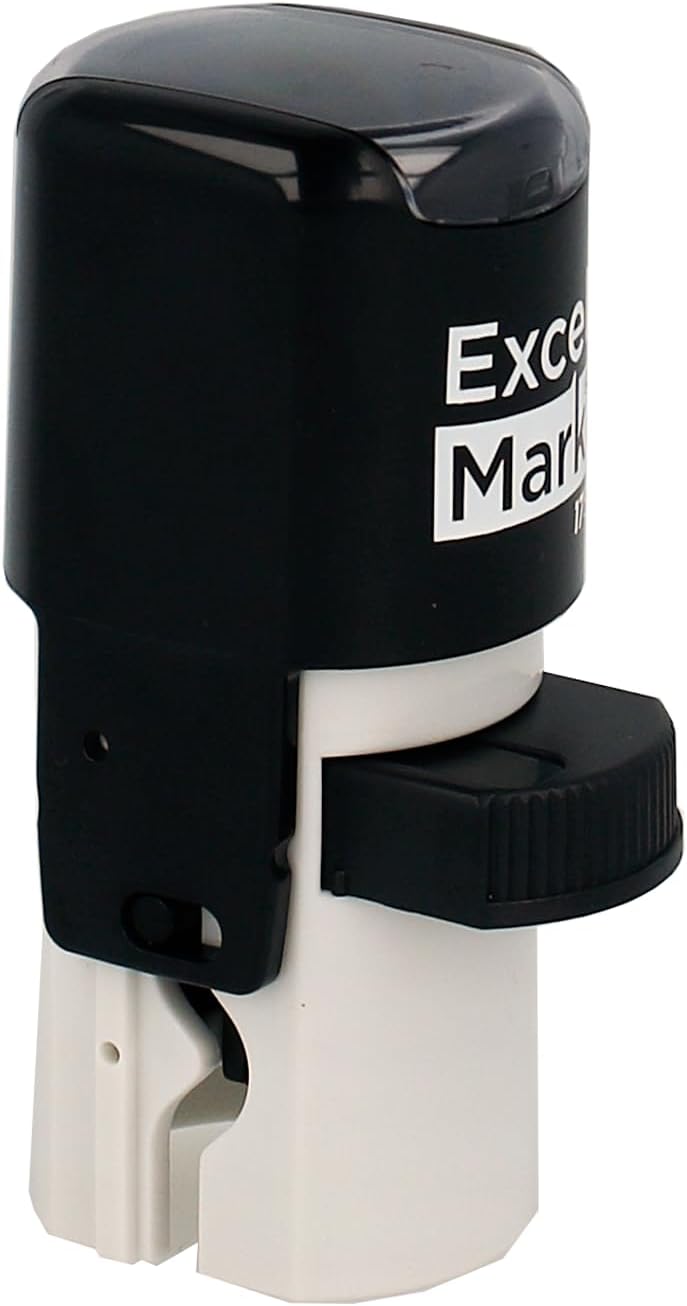 ExcelMark Custom Round Self Inking Inspection Stamp - 5/8" Diameter (1 Line)