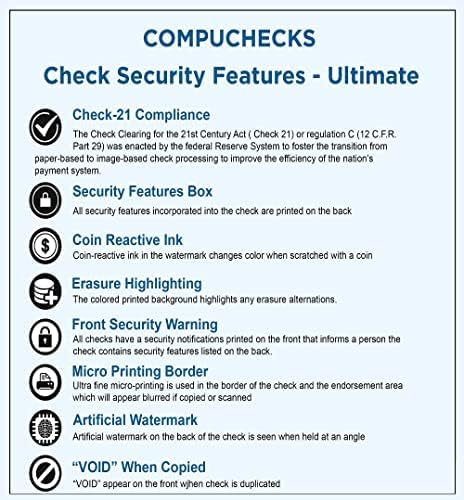Business Voucher Check Stock - Computer Laser Checks - 1000 Sheets, Check on Bottom, Burgundy Marble