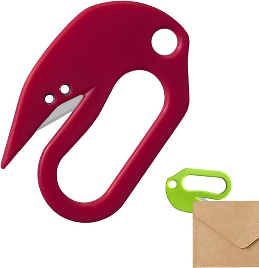 Letter Opener Envelope Slitter, 2025 New Envelope Opener without Damage, Letters Openers for Home, Office, Postal, Women, Men, Office Worker, Graduate, Students (Red)