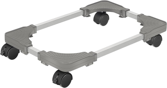Liitrton Mobile CPU Stand with 4 Locking Casters, Ventilated PC Tower Stand for Floor, Fits Most PC Towers, Office Gamers (Light Grey)