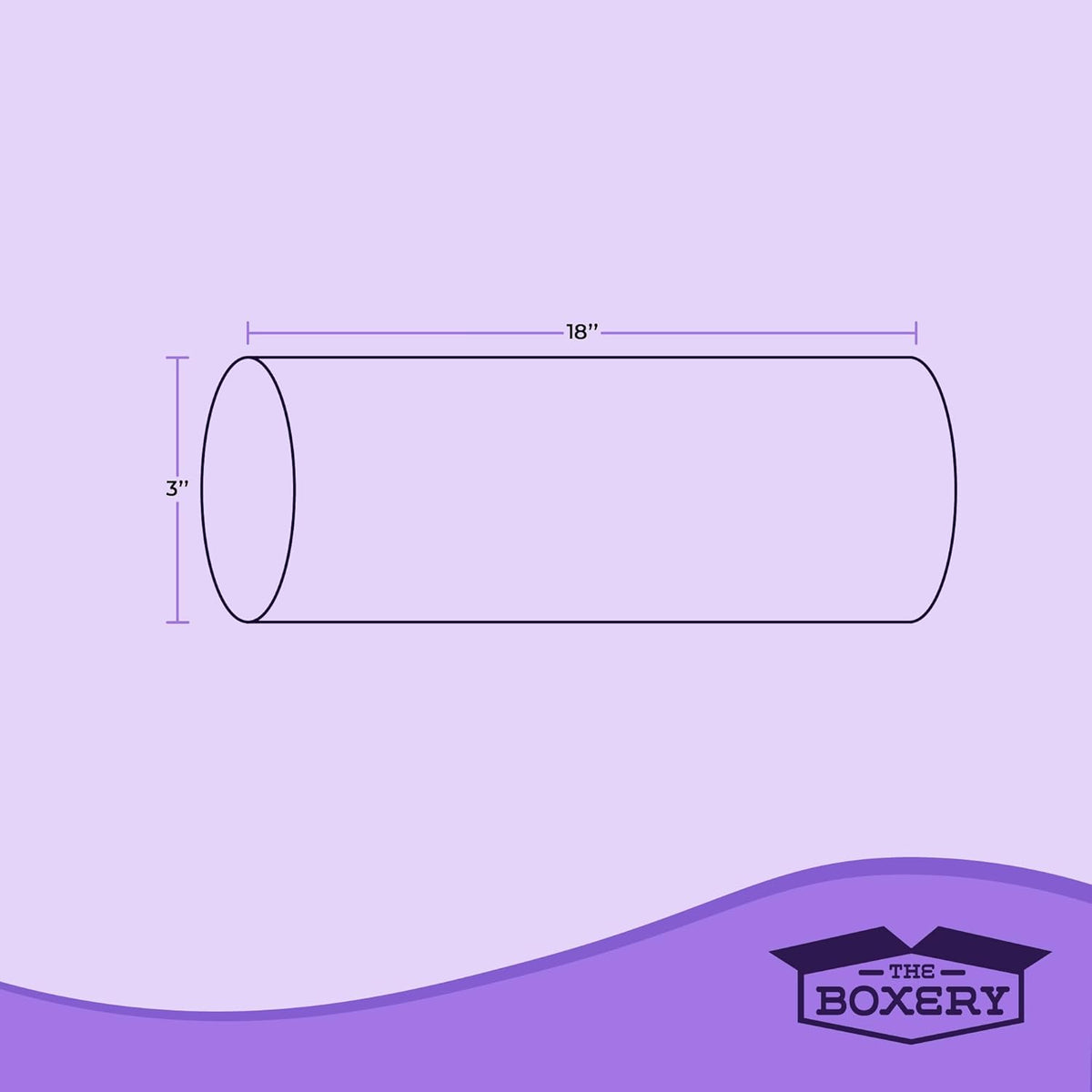 The Boxery Brown/Kraft Shipping, Storage, Posters, Arts, Crafts, Documents, Mailing Tubes 3 inch x 18 inch - 24 PACK, Made in the USA, Reusable and Recyclable