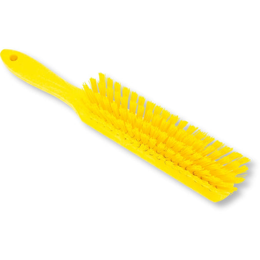 SPARTA Handheld Soft Counter Brush 8 Inch Bristle Span, Multi-Use Dust Brush with 5 Inch Handle for Tables, Countertops, and Delicate Surfaces, Polyester, Yellow, (Pack of 6)
